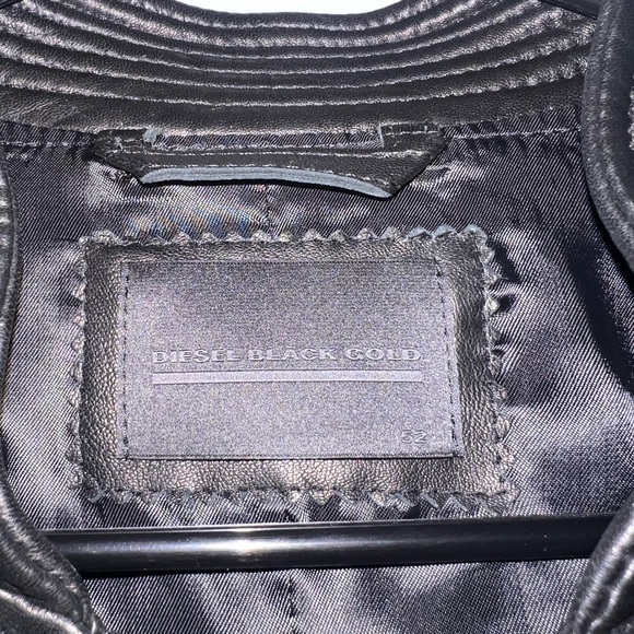 Diesel Black Gold Lionel Lambskin Leather Jacket - Picture 5 of 6